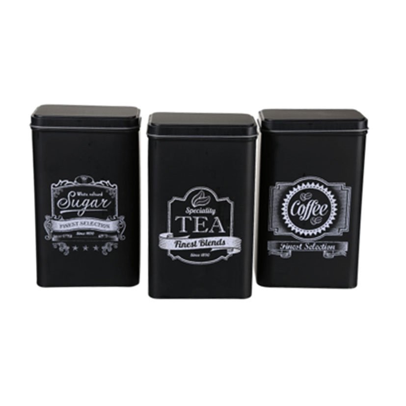 TARRO METALICO. JGO. 3 UNIDADES BLACK