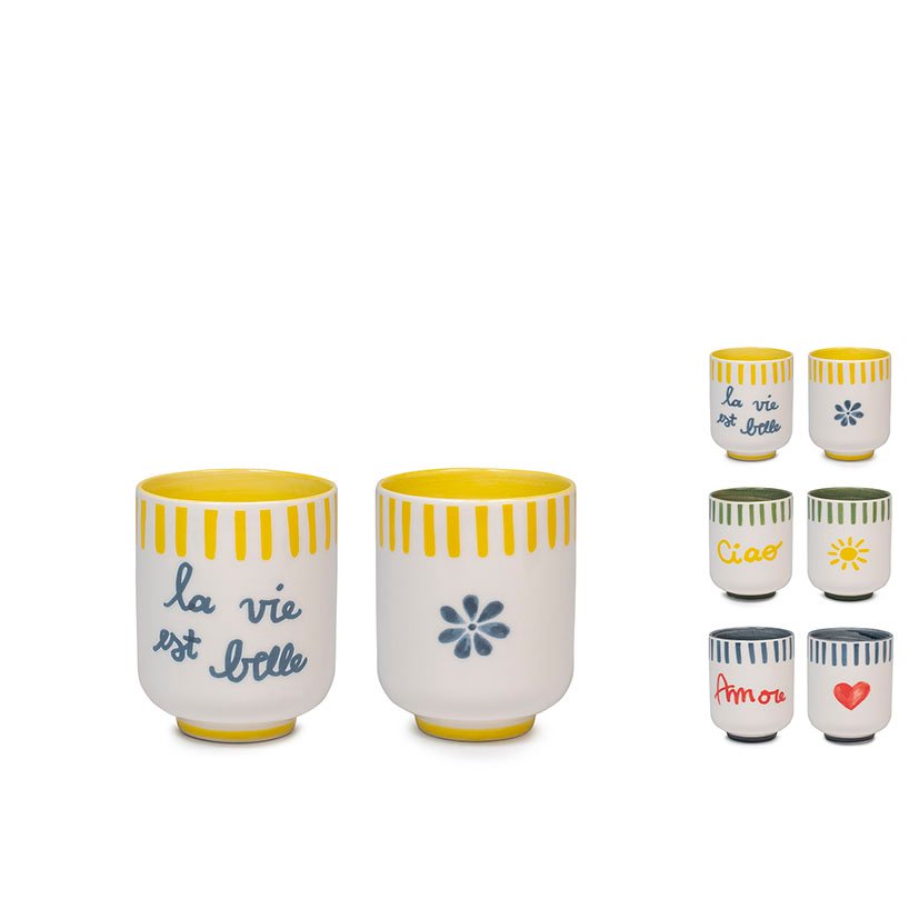 VASO NBC 240CC. CASA AMOR SURTIDO 6 UDES