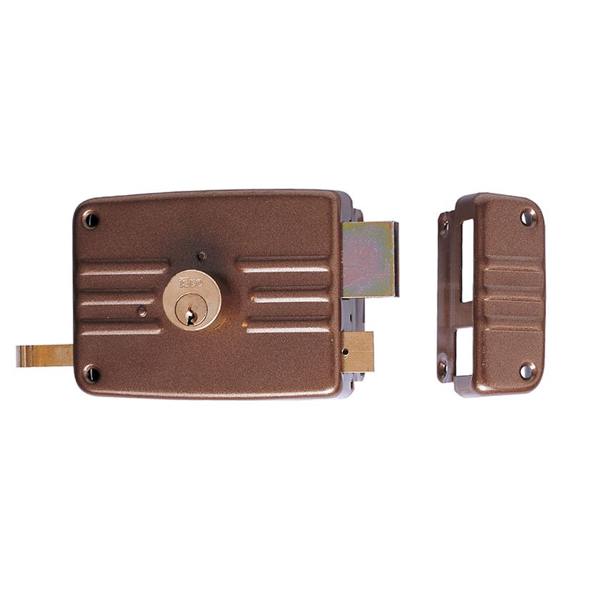 Cerradura Sobreponer Madera 60 MM 2 Piezas Iseo