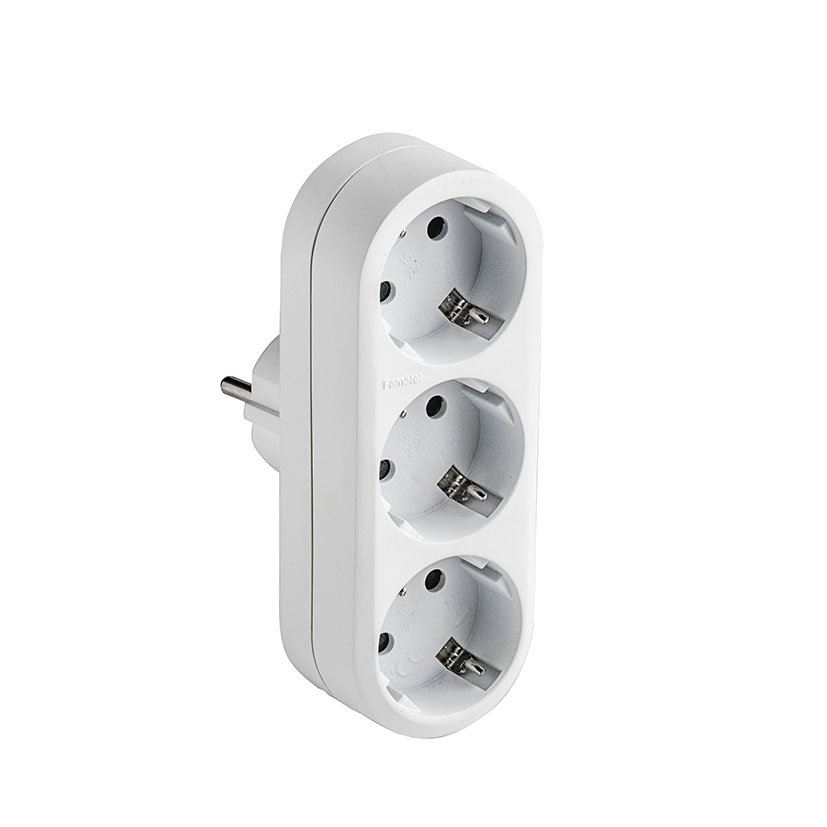 BASE ENCHUFE TRIPLE TT BLANCO FAMATEL