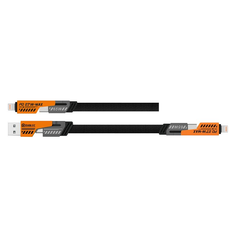 CABLE 4EN1 65 W 1M ACERO Duolec 65 W multimedia