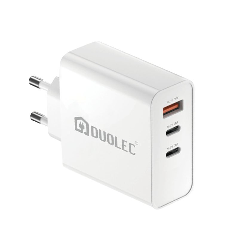 Cargador Triple 65 W Blanco Duolec 65 W 5 V multimedia