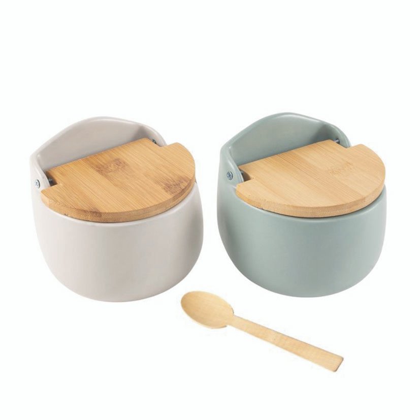 AZUCARERO TAPA BAMBU.C/CUCHAR.MOD.SURT.