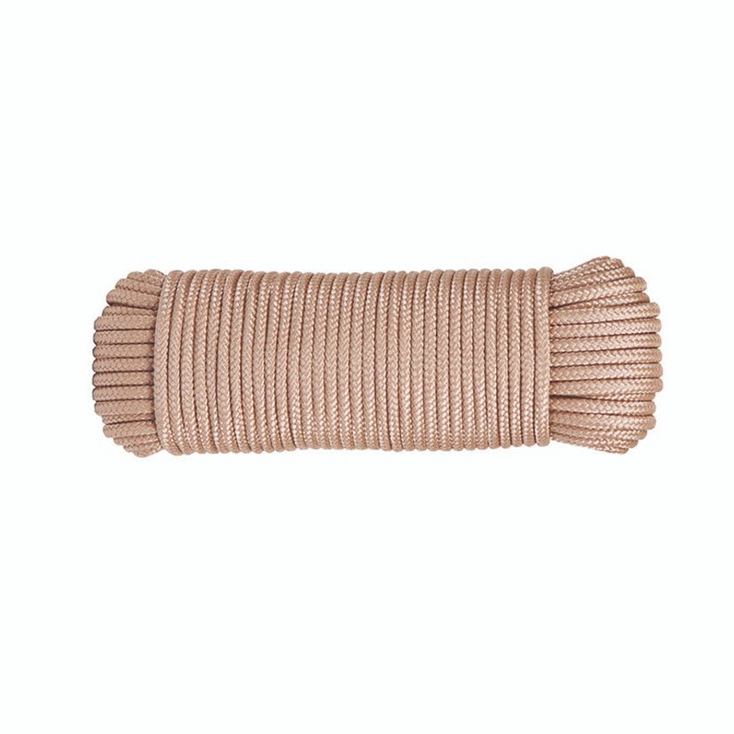 CUERDA POLIP. TRENZ C/ALMA 4MM/25M CAMEL