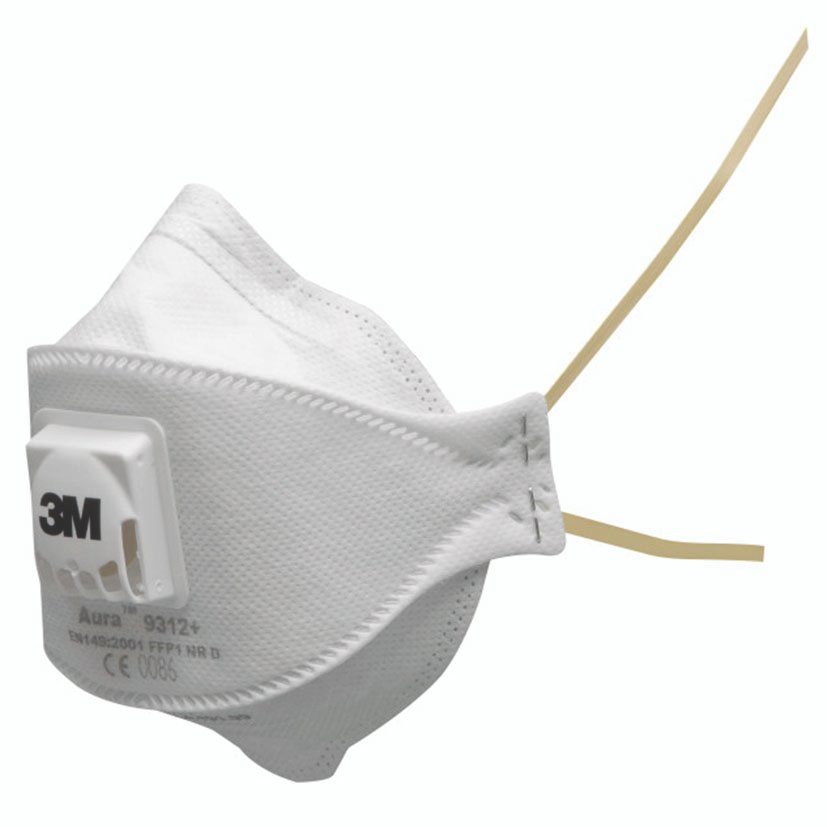 MASCARILLA AURA FFP1 VÁLVULA 9312+. 10 U