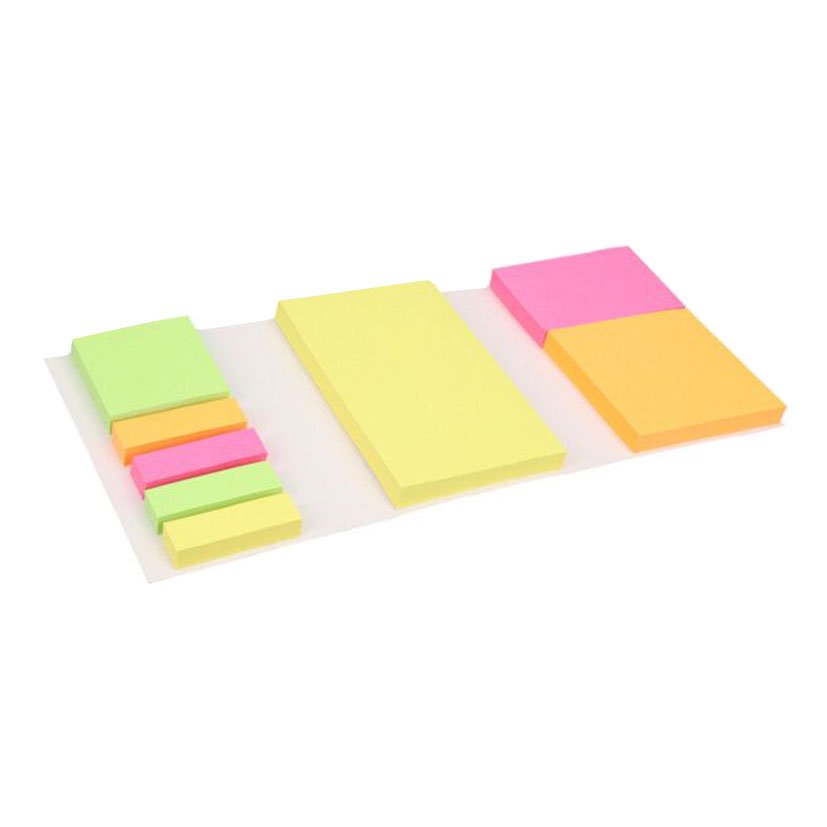 Adhesivos MEMO BL Surtidos NEON 8X100 Blanca material oficina
