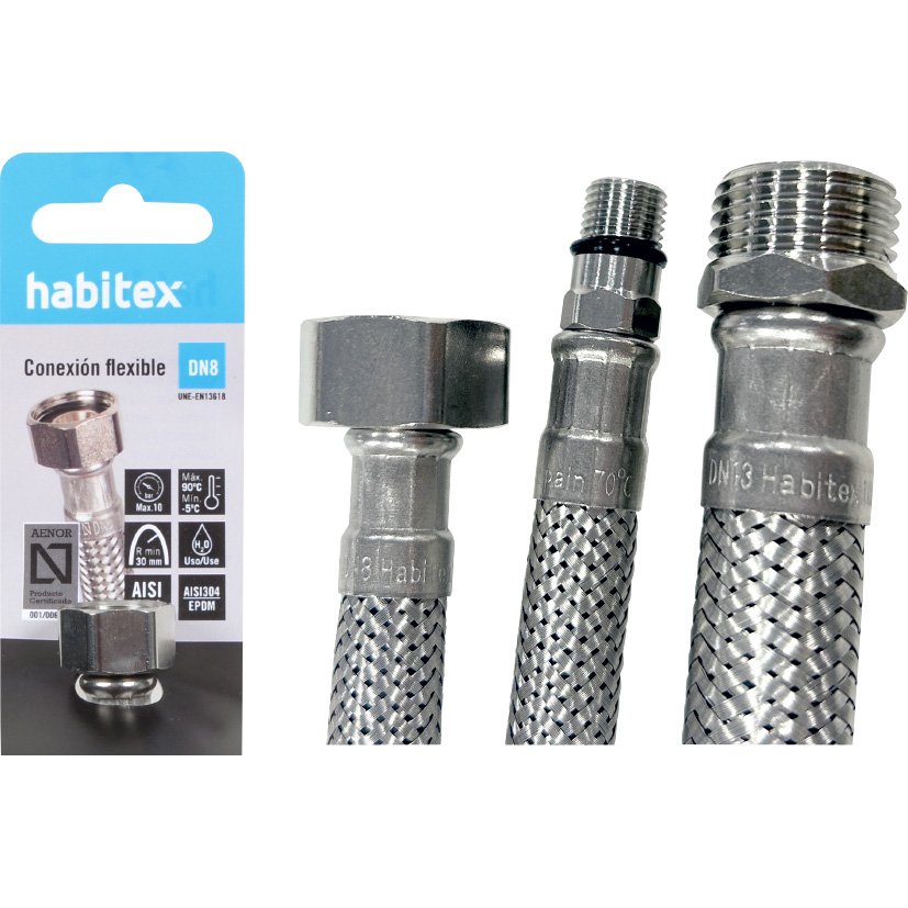 PACK Latiguillos Habitex 37 CM 13 M Blanca conexion flexibl