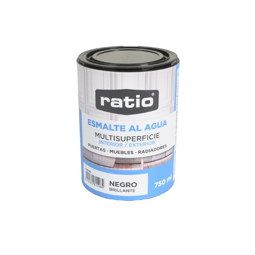 Esmalte ACRIL BTE MULT NG RATIO 750 ML Negro esmalt agua