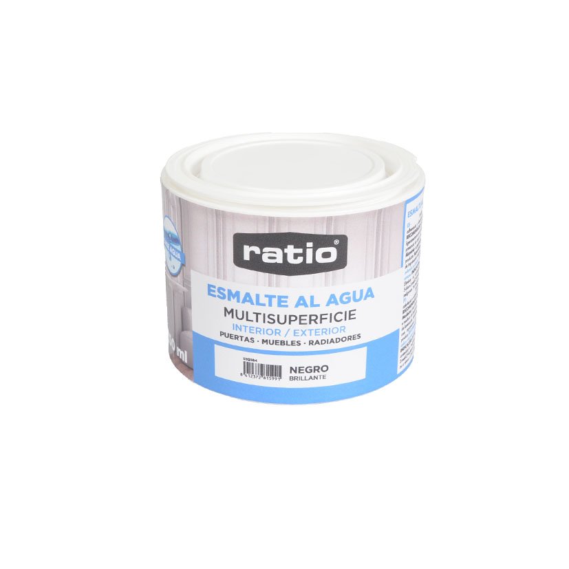 Esmalte ACRIL BTE MULT NG RATIO 250 ML Negro esmalt agua