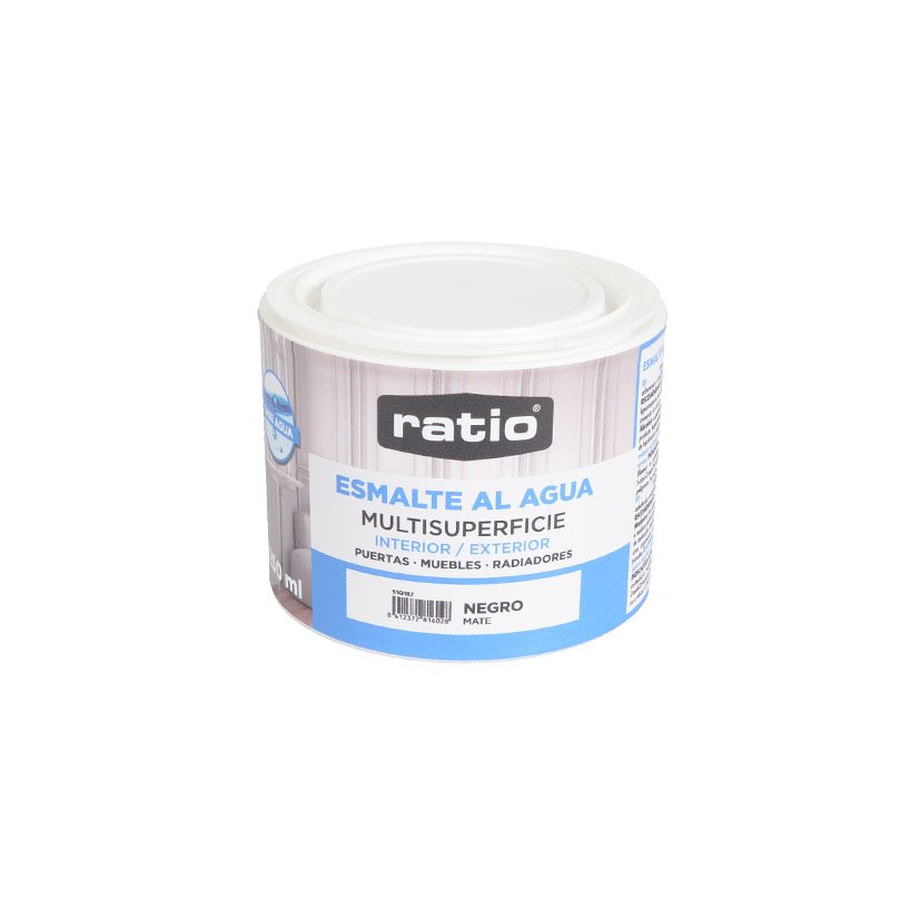 Esmalte ACRIL MATE MULT NG RATIO 250 ML Negro esmalt agua