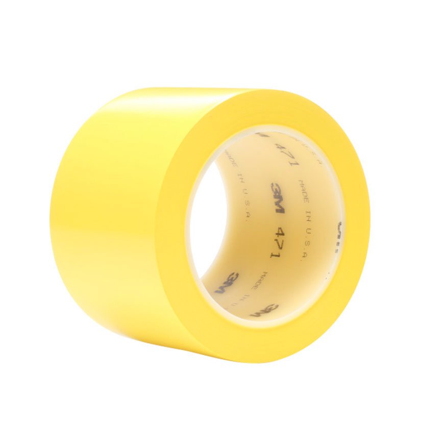 CINTA Vinilo 471, 50X33M 0,14 Mm, AMAR 0,14 MM Amarillo señalización