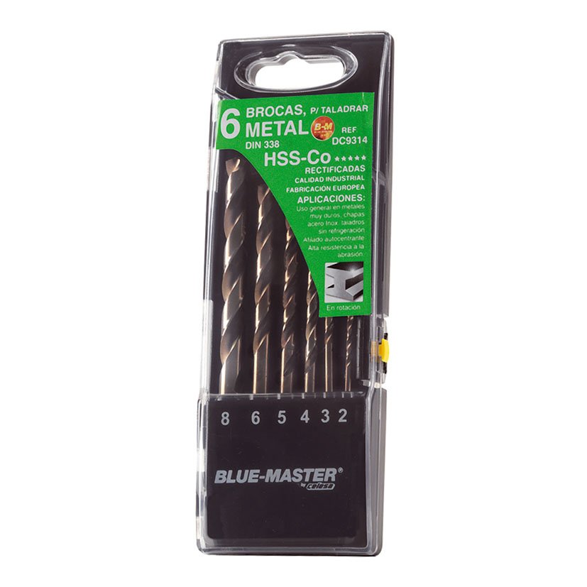 BROCA Juego 6 Piezas Hss-co Blue Master 8 Mm