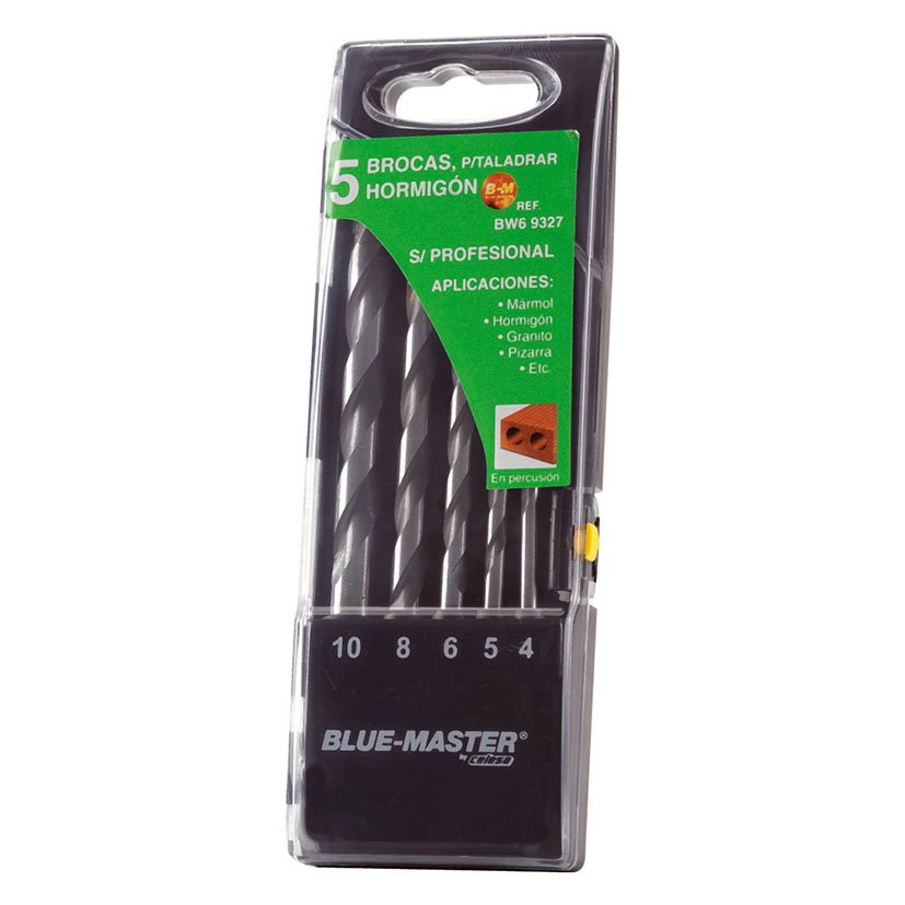 BROCA Juego 5 PZAS PARED PROF 4-5-6-8-10 Blue Master 10 Mm