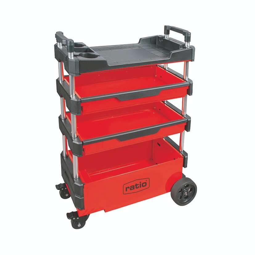 CARRO Servicio 4 Bandejas Extensib RATIO 70X38X53 5X28 portátil