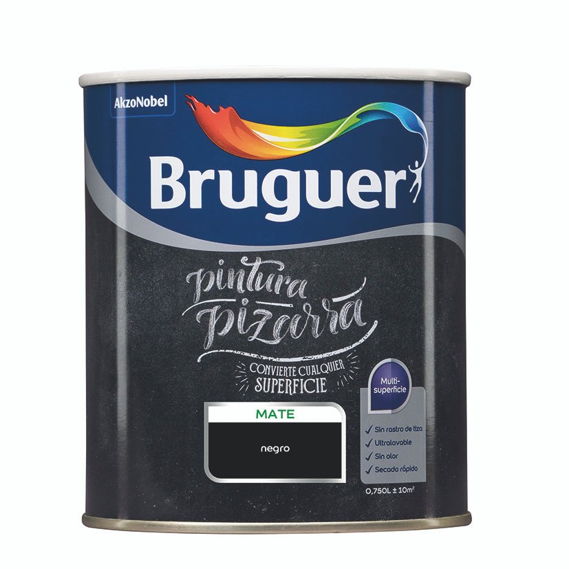 BR.ESMALTE PIZARRAS NEGRO 0,75 l