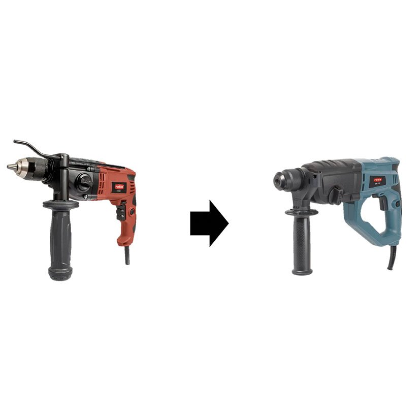 2 Unid Taladro RT1050 +1 UN Martillo XF35J RATIO eléctrico
