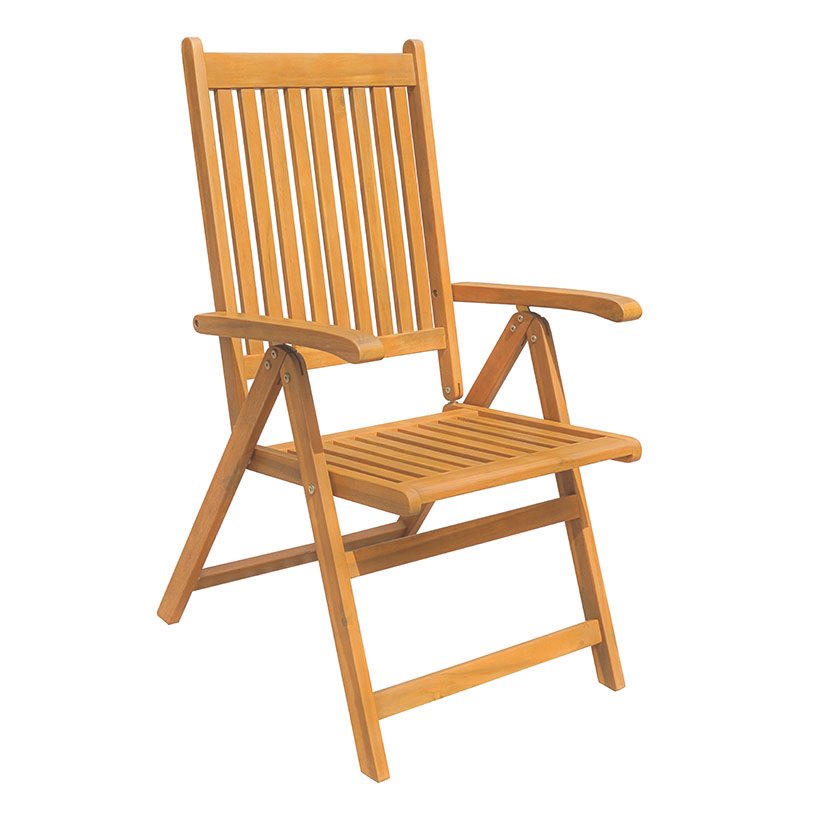 SILLA Plegable 5 Posiciones Mediterráneo 57X69X105 Cm mueble madera