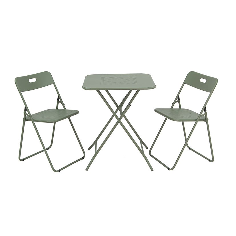 Conjunto MESA+2 Sillas AGATA 60X60X73 Cm 46X44 mueble metal