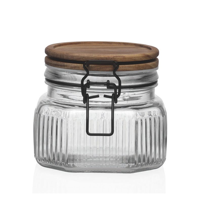 BOTE CON TAPA 600ML.ACACIA 11,3X12,1X9,8