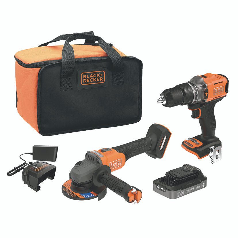 KIT TALADRO 18V + AMOLADORA 18V