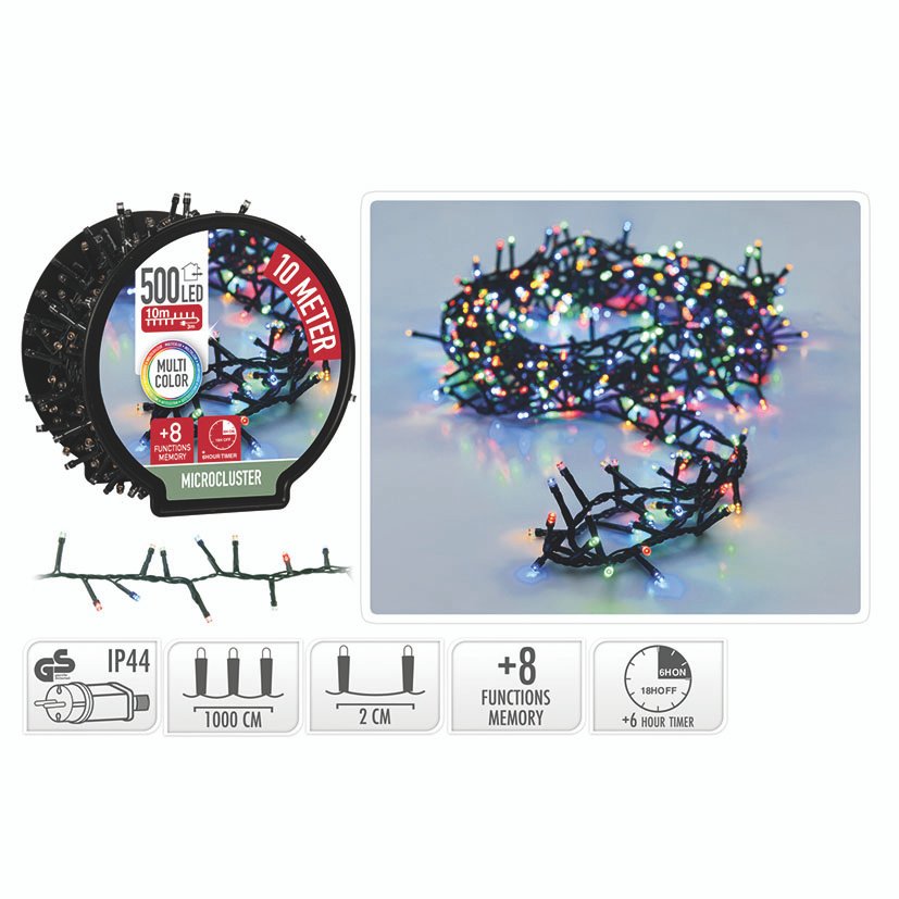 Microcluster 500 LED Multicolor 10M 10 M navideña