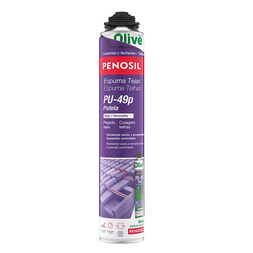 ESPUMA PIST.TEJAS PU-49.ROJA 750 ML.