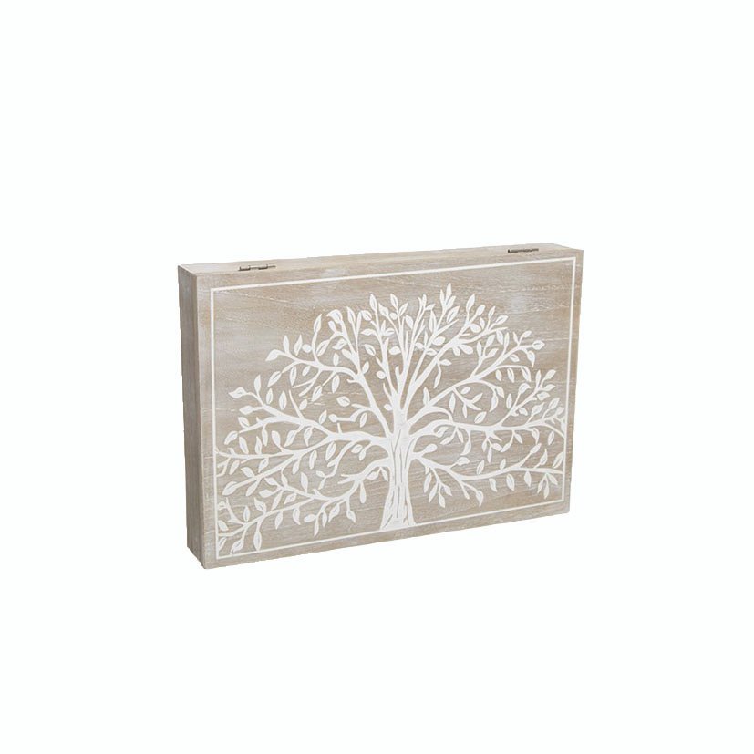 TAPA Contador Madera ARBOL DE LA VIDA Dcasa 46X7X32 Cm decorativo