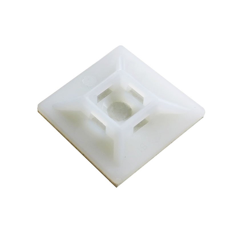 BASE Blanca Adhesiva Bridas 19X19 100 UD RATIO 19X19.100 abrazadera