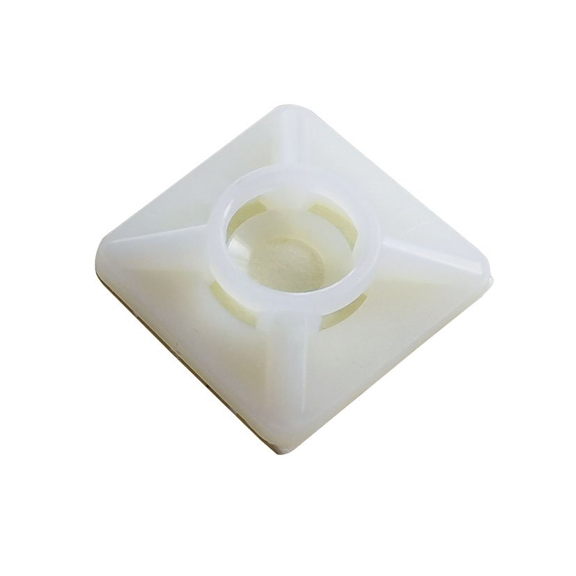 BASE Blanca Adhesiva BRIDA 28X28 100 UD RATIO 28X28 Mm abrazadera