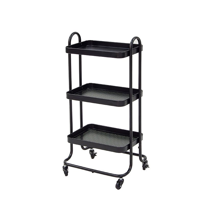 Carrito C/ruedas COMIS NEGRO botellero verdulero