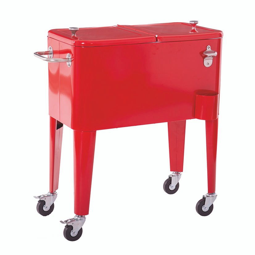 Nevera VINT Ruedas ROJA 56 LTS Alaska 74X43X80 Cm portátil