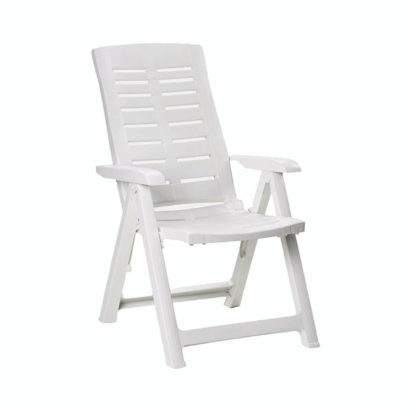 Sillón Multiposición Resina Blanco mueble