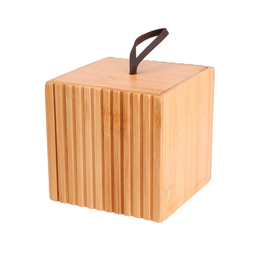 CAJA Organizador C/tapa BAMBU 9X 9X9 CM 9X9X9 CM