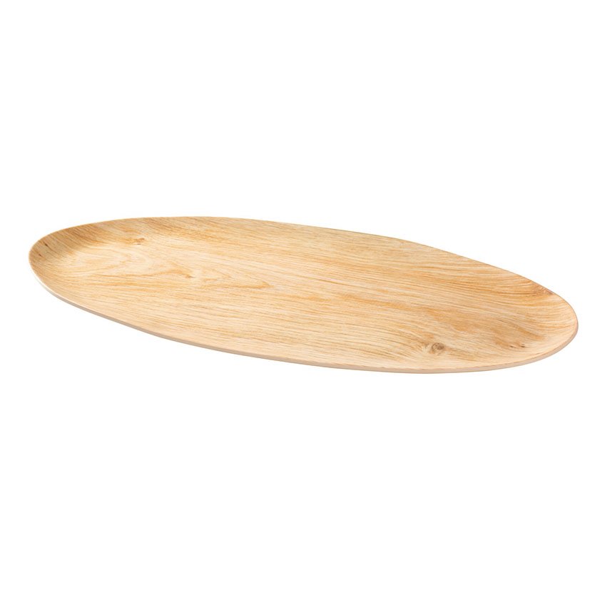 PLATO OVALADO MELAMINA. BEIGE