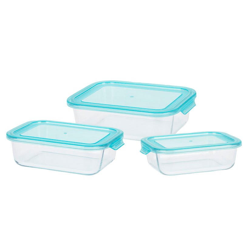 SET 3 FIAMBRERAS DE BOROSILICATO