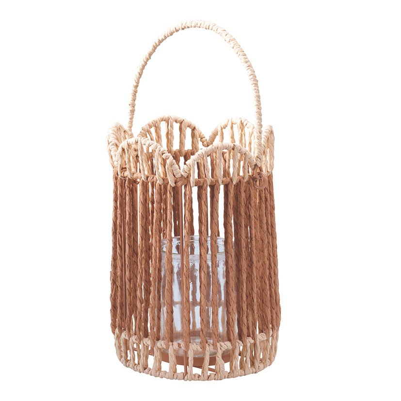 Farolillo Cristal/cuerdas 14X 14X21 CM 14X14X21 CM 14X14X21 Cm decorativo