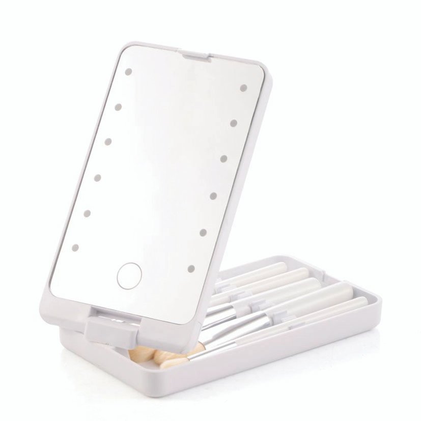 Espejo LED C/pinceles Maquillaje 16X9X2 5 Cm sin categorizar