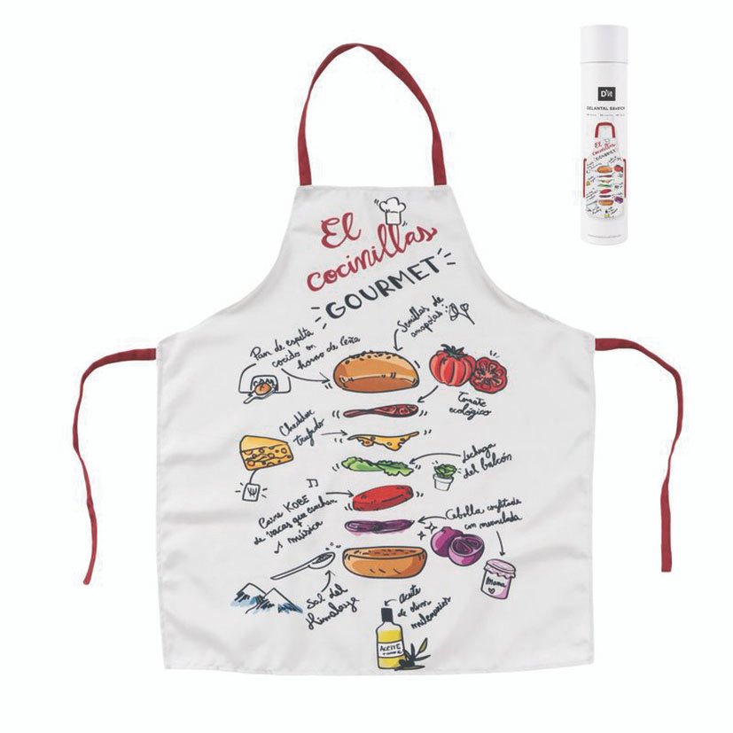 DELANTAL UNISEX RECETA BURGUER