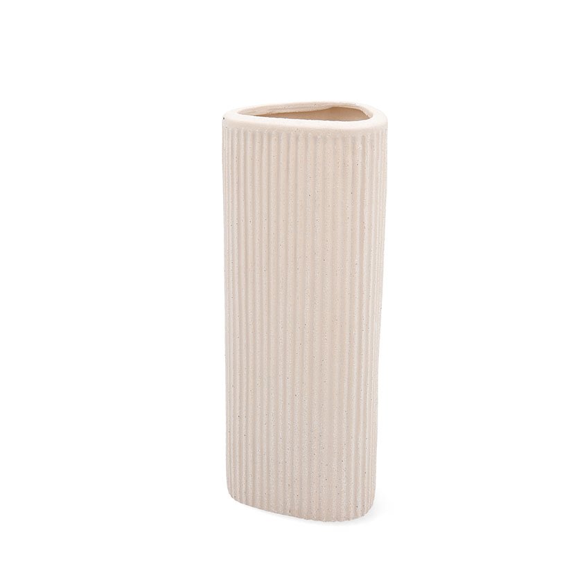 Jarron Ceramico 10X 10X25,5 CM Blanco 10X10X25,5 CM