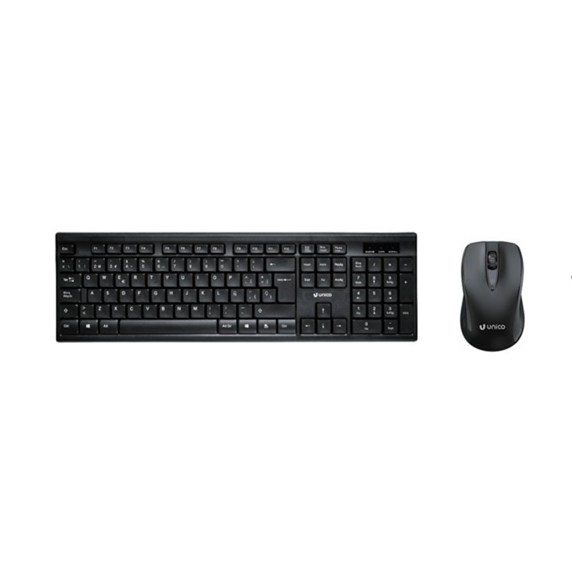 TECLADO Y RATON BLUETOOTH NEGRO UNICO