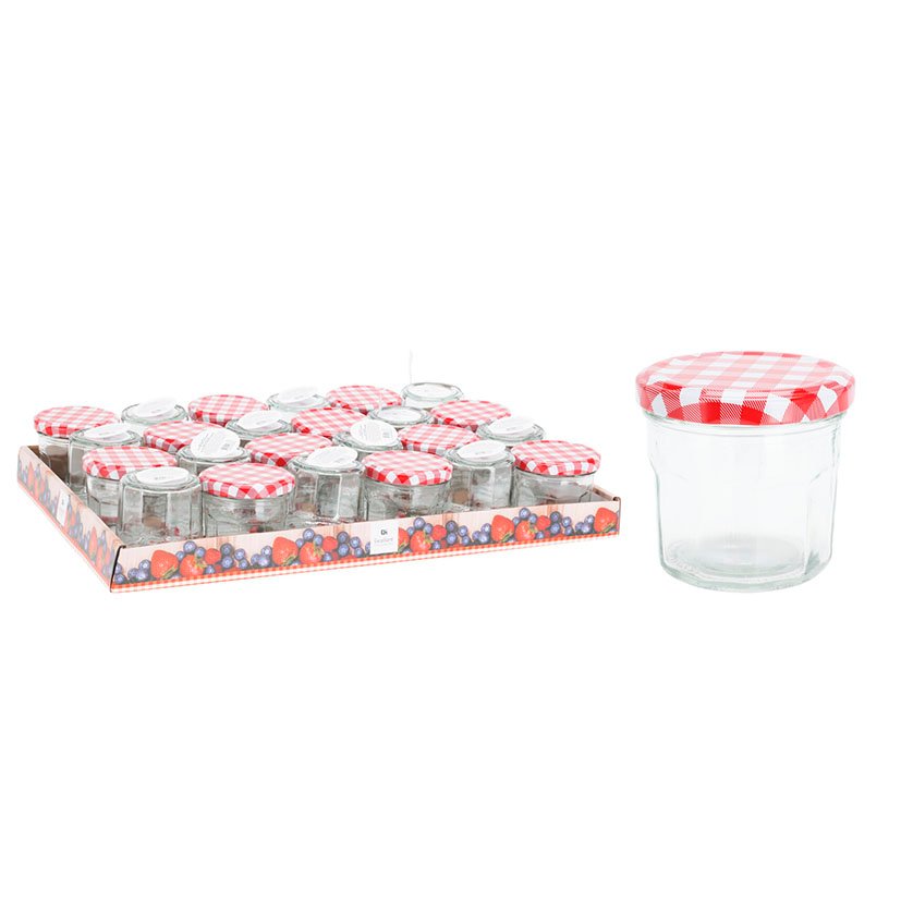 TARRO Cristal CON TAPA METAL Koopman 75X67 Mm 160 Ml