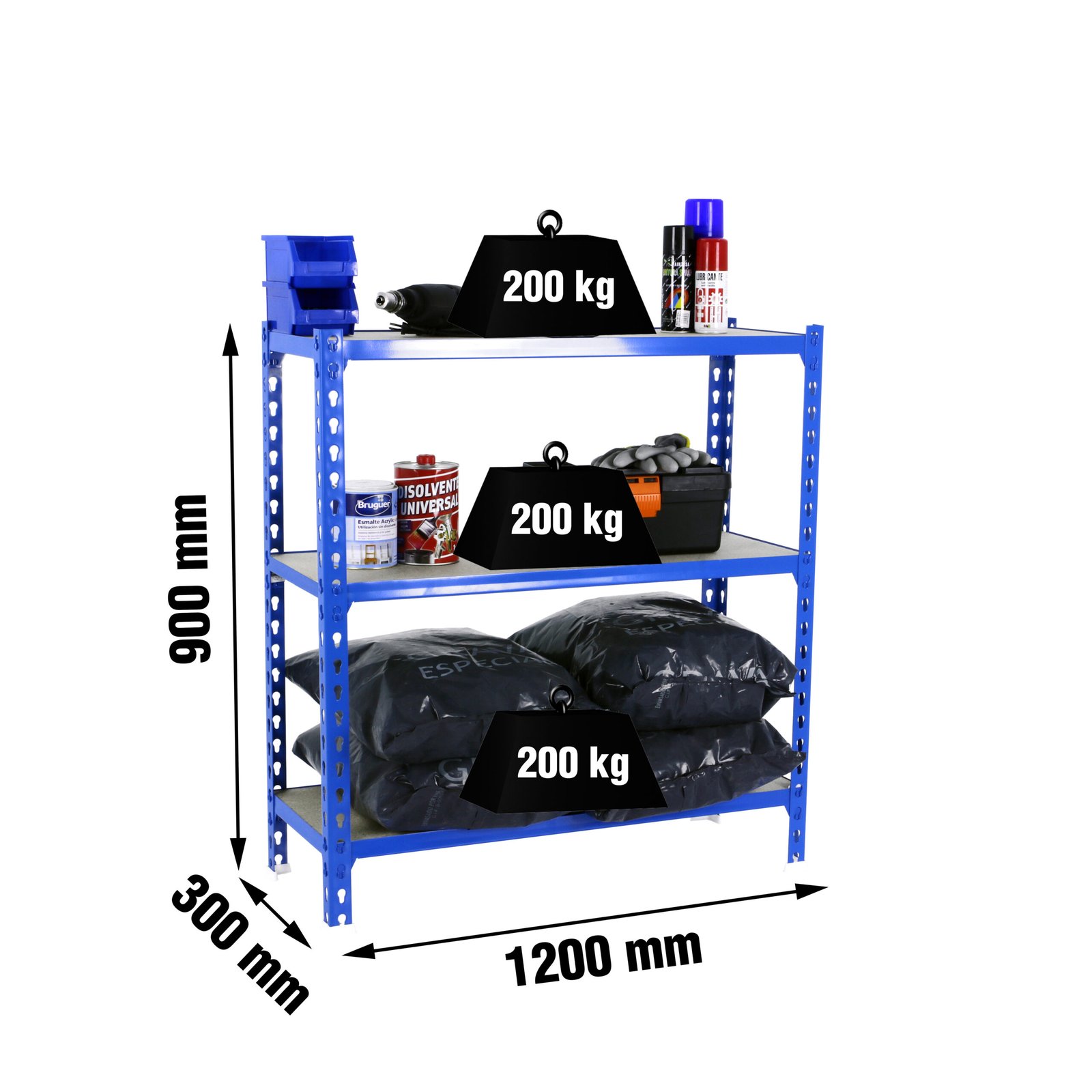 Maderclick Megaplus 3/300 900 Azul/madera Simonrack 900X1200 200 Kg - Imagen 4