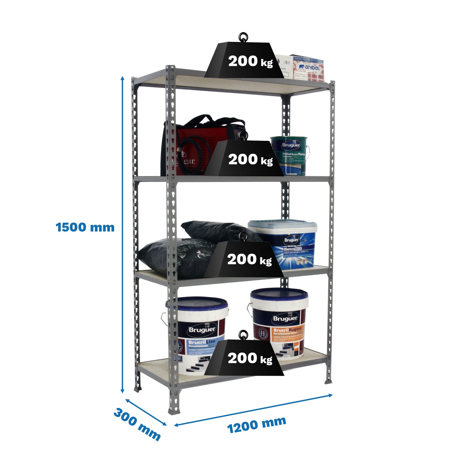 Maderclick Megaplus 4/300 1500 Galva/madera Simonrack 1500X1200 200 Kg - Imagen 4