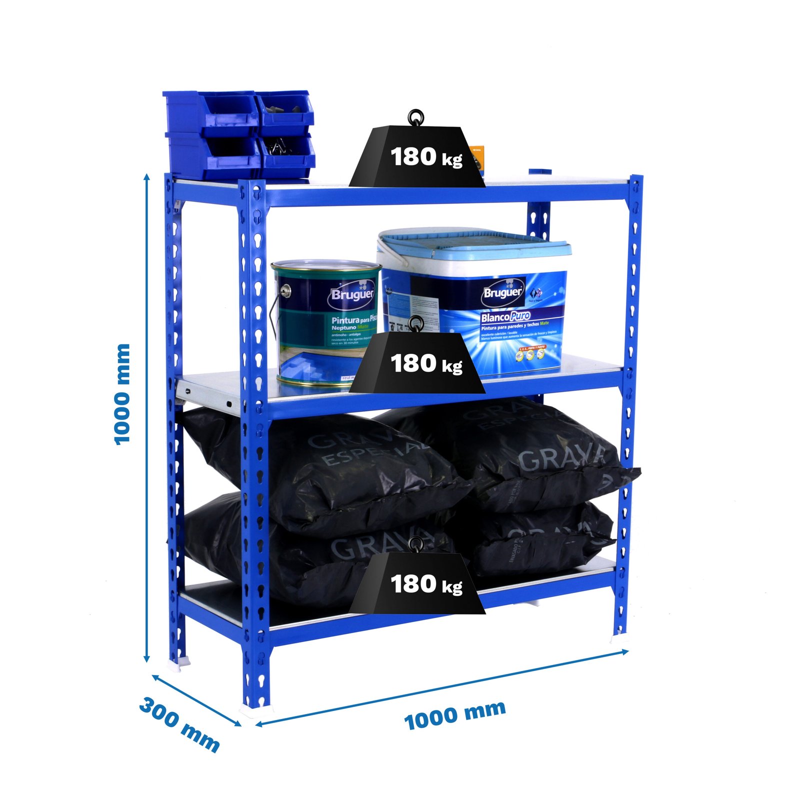 Simonclick PLUS 3/300 1000 Azul/galva Simonrack 1000X1000 180 Kg - Imagen 4