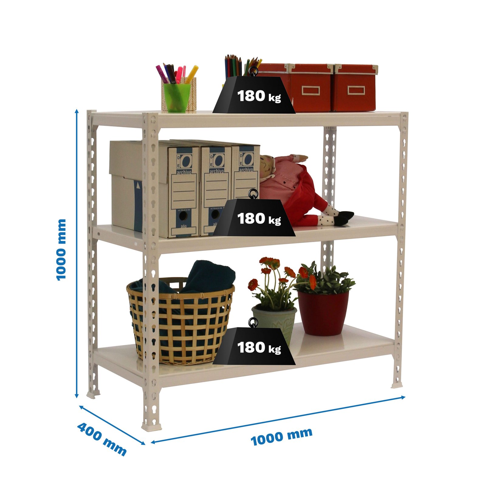 Simonclick PLUS 3/400 1000 Blanco/blanco Simonrack 1000X1000 180 Kg - Imagen 4