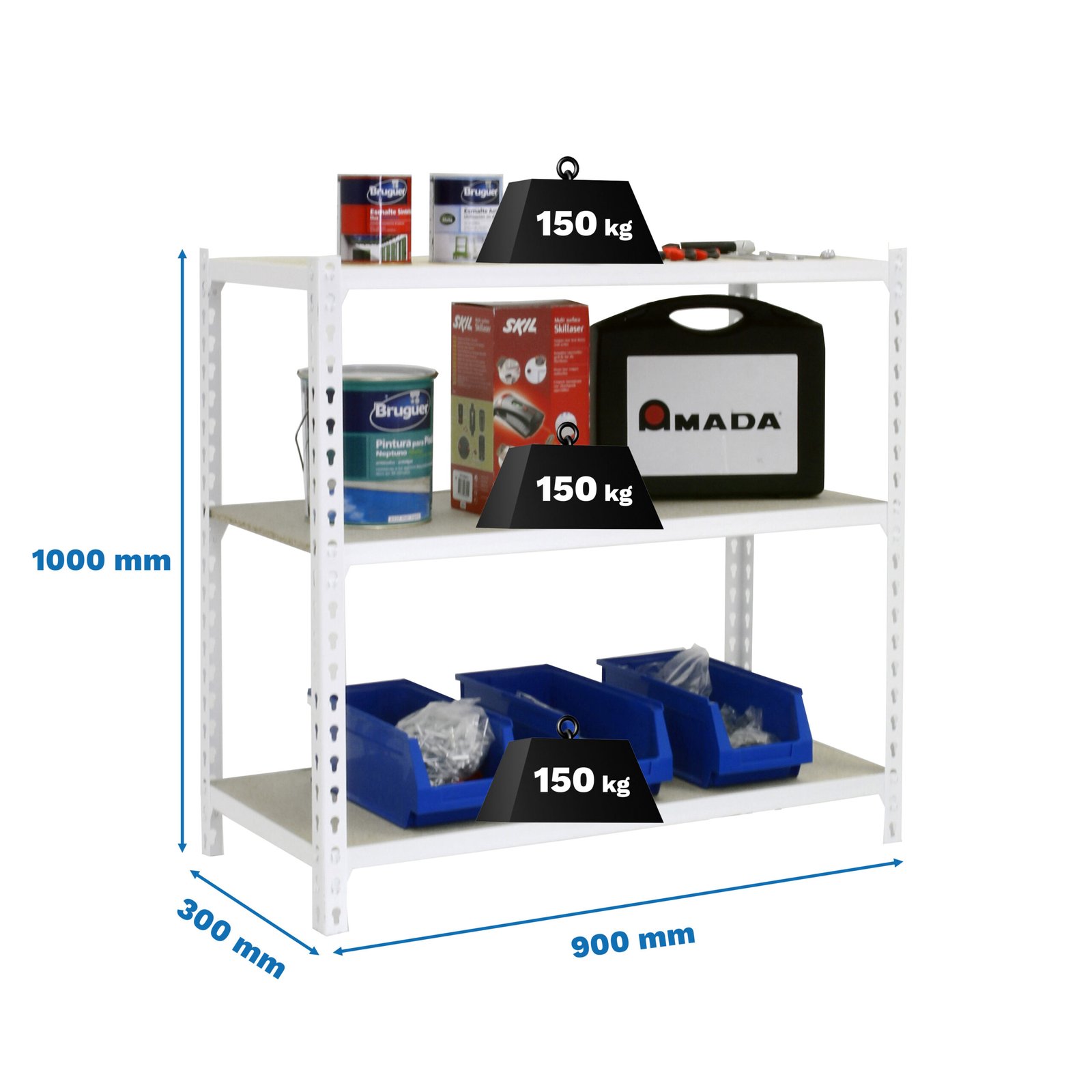 Maderclick 3/300 1000 Blanco/madera Simonrack 1000X900 150 Kg - Imagen 4