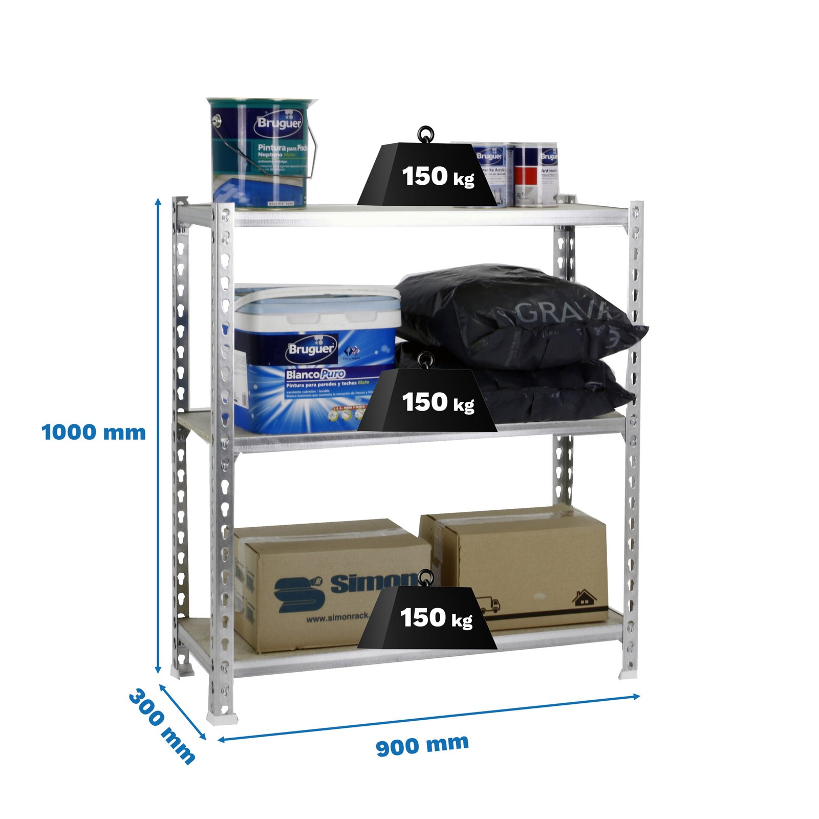 Maderclick 3/300 1000 Galva/madera Simonrack 1000X900 150 Kg - Imagen 4