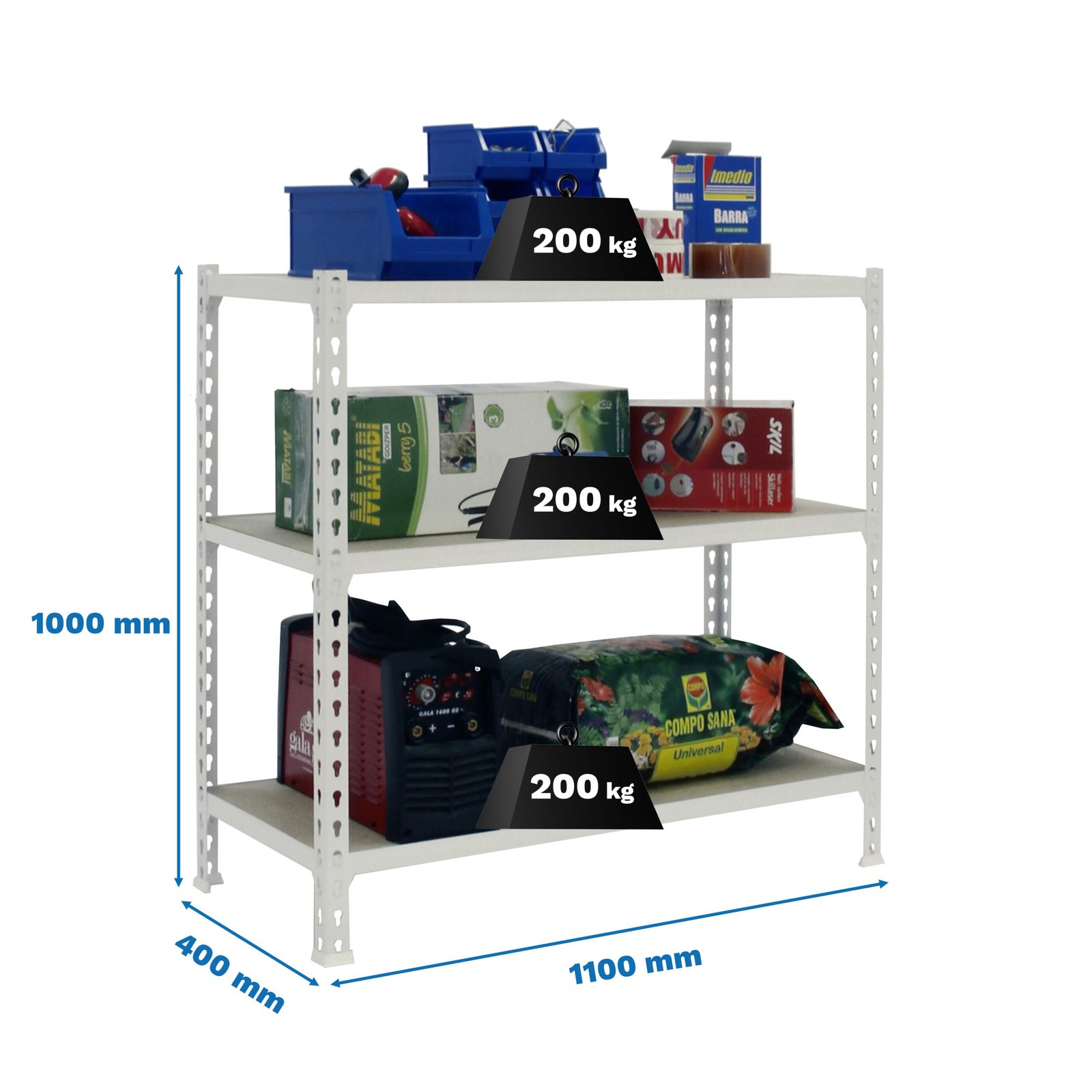 Maderclick Superplus 3/400 1000 Blanco/madera Simonrack 1000X1100 200 Kg - Imagen 4