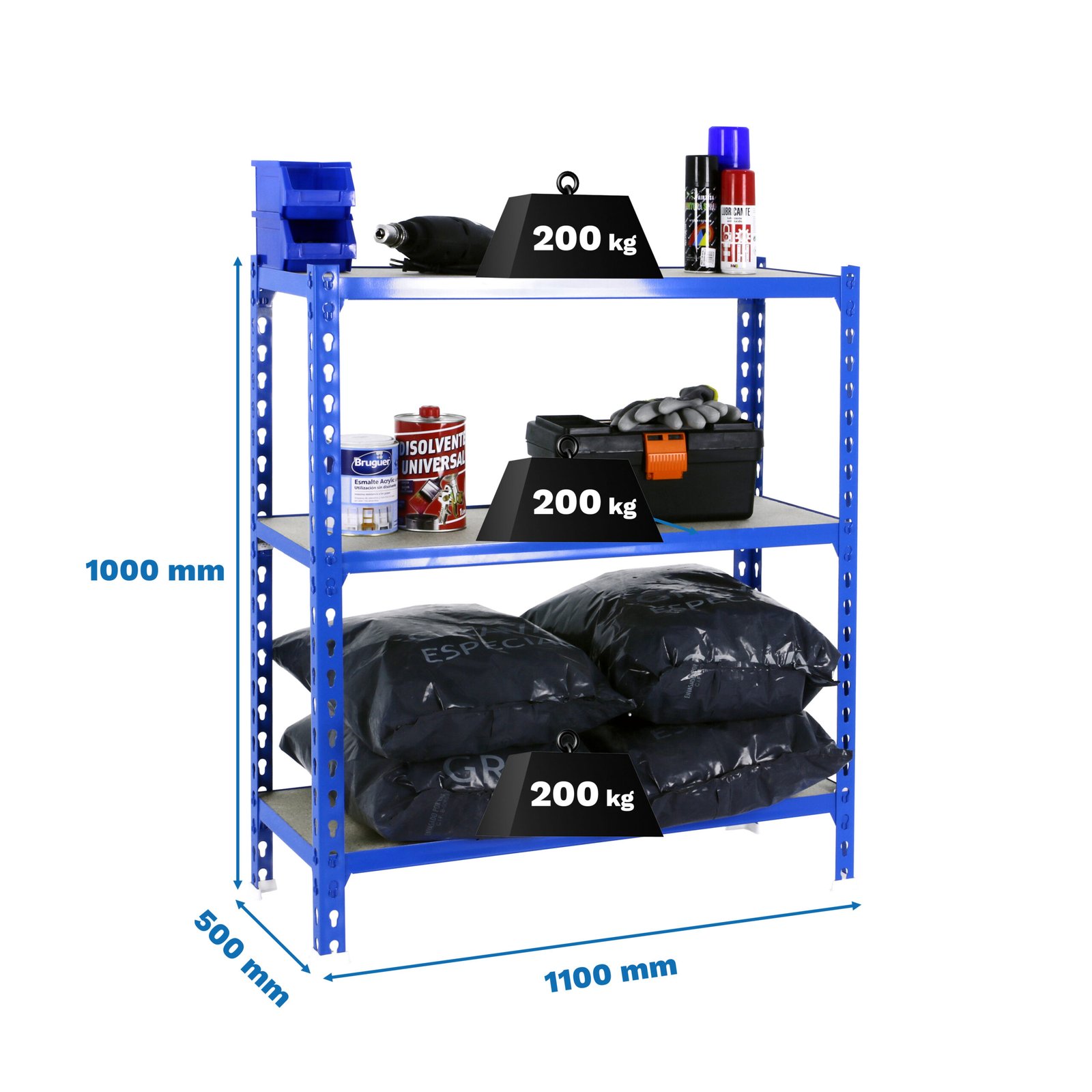 Maderclick Superplus 3/500 1000 Azul/madera Simonrack 1000X1100 200 Kg - Imagen 4