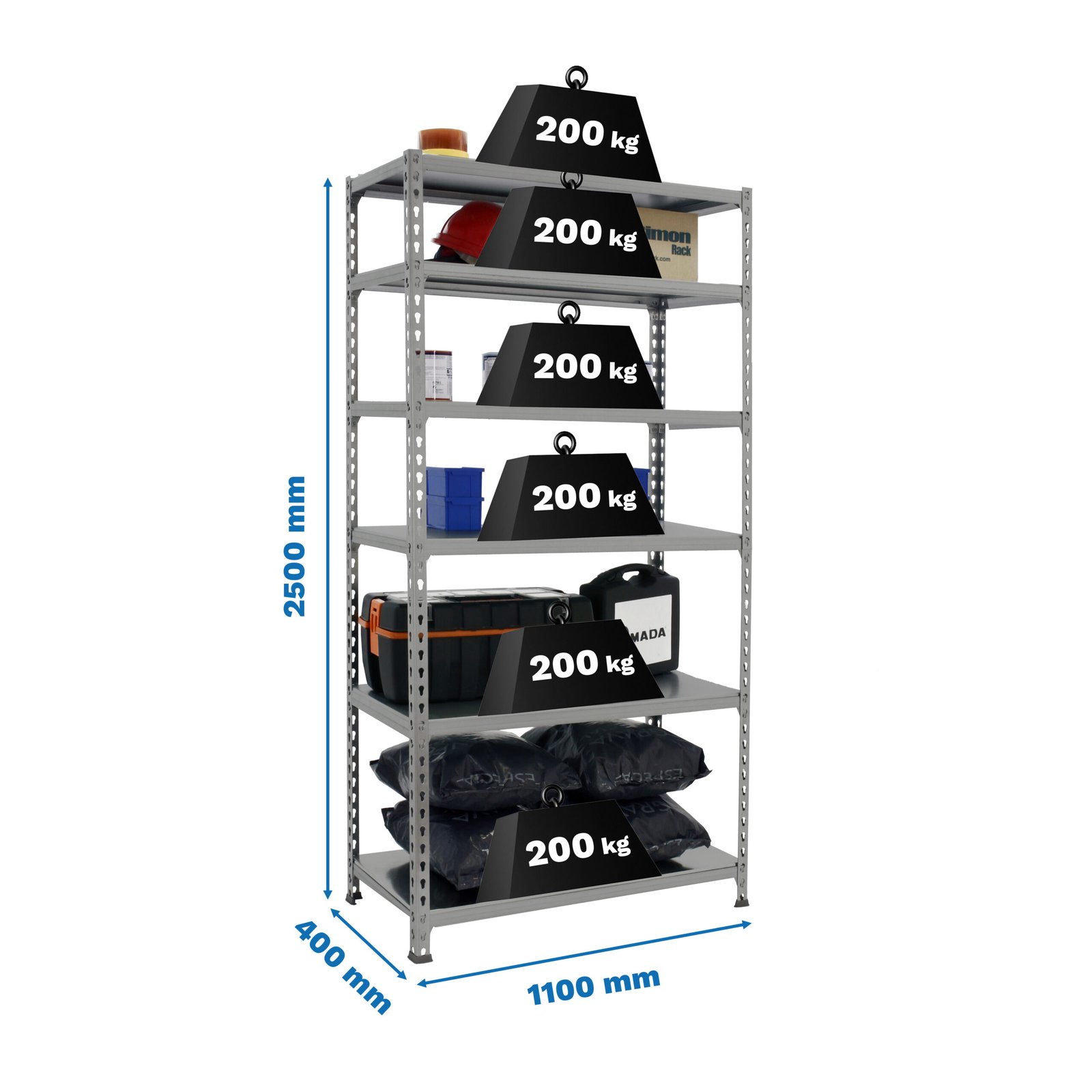 Simonclick Superplus 6/400 Gris/gris Simonrack 2500X1200 400 Mm - Imagen 4